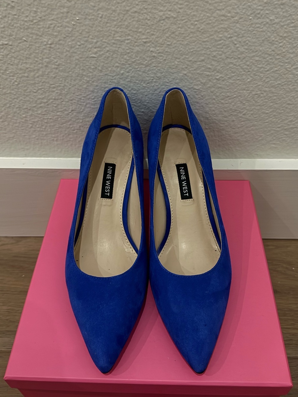 Nine West Royal Blue Pointed-Toe Suede Pumps